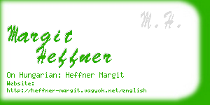 margit heffner business card